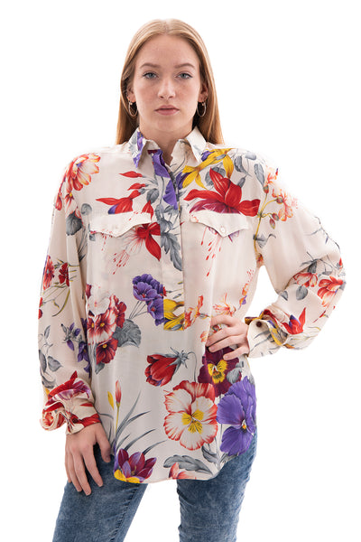 vintage Jaeger Floral silk blouse