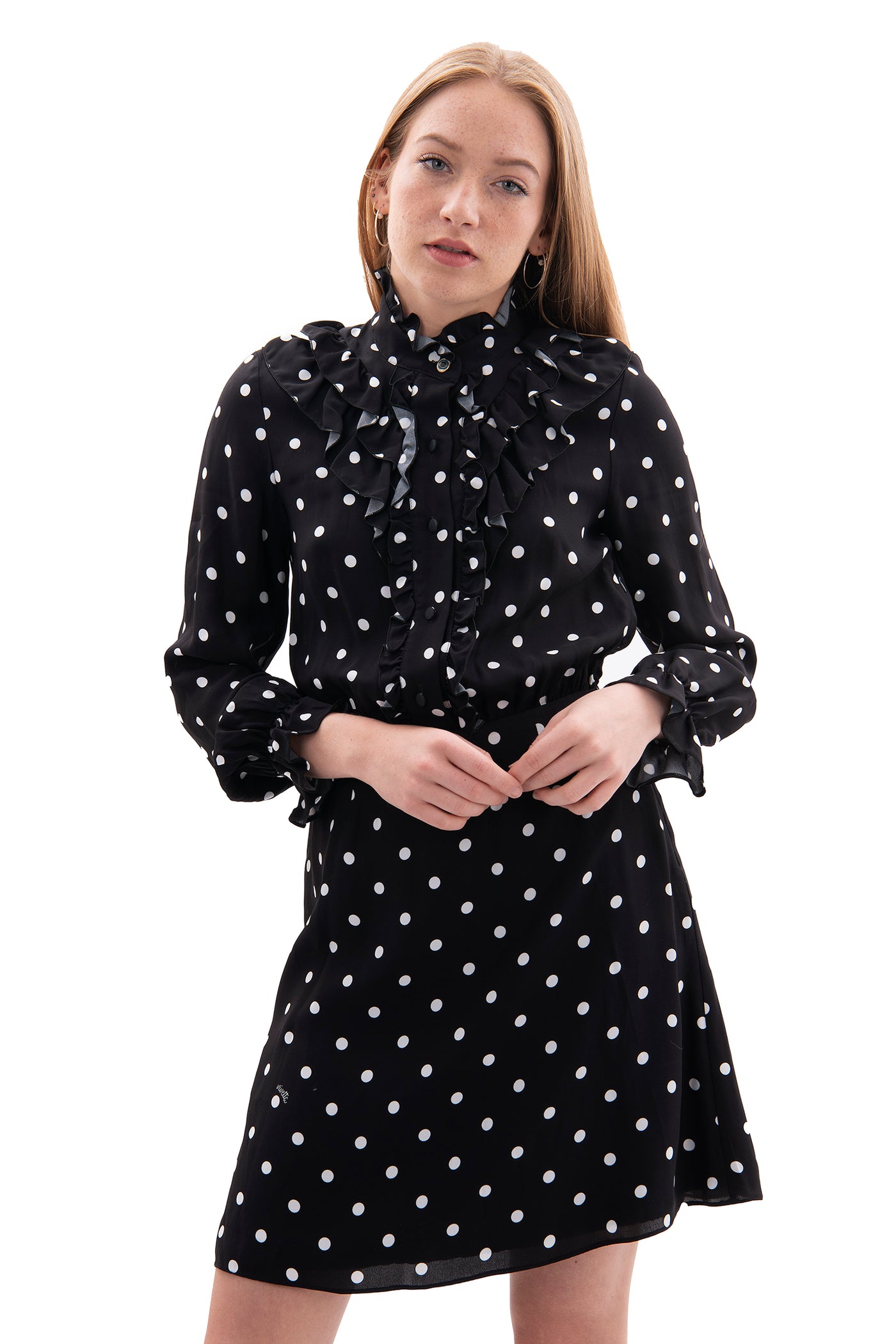 Vivetta black and white polka dot dress