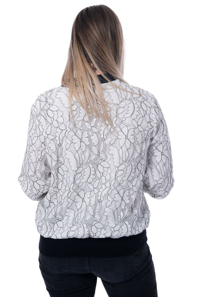 Anne Fontaine white lace zip cardigan, brand new