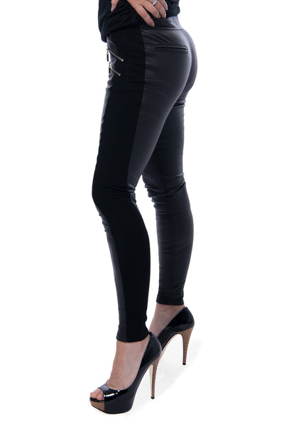 SPEZIALE Peruna Black Leather Trousers