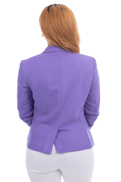 Ralph Lauren tailored purple tweed jacket
