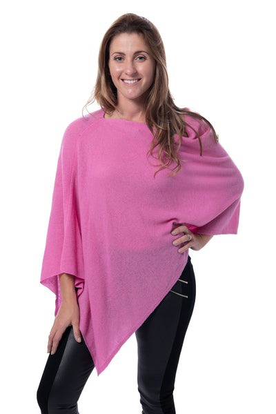 Claudia Nichole pink cashmere poncho
