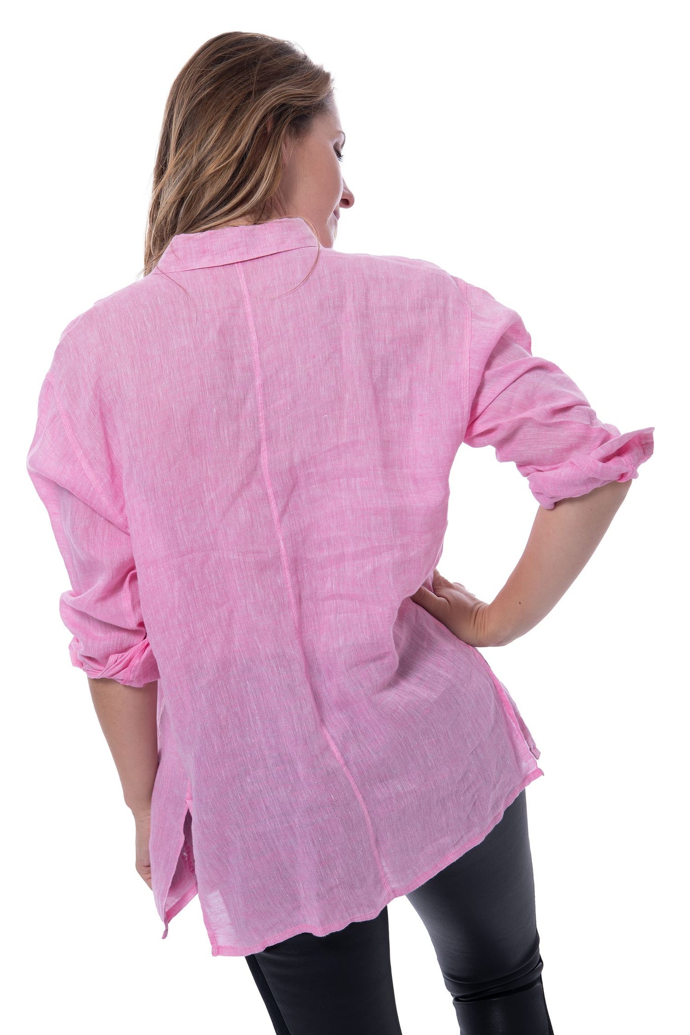 Escada sport pink linen summer shirt over-sized