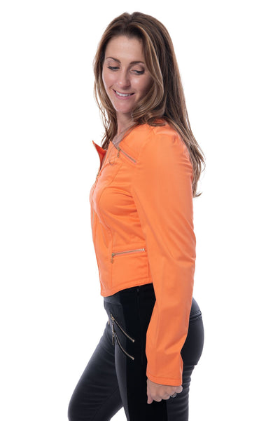 Basler bright orange cropped jacket