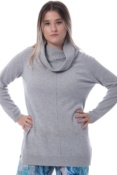 M & S grey cashmere lose roll neck jumper