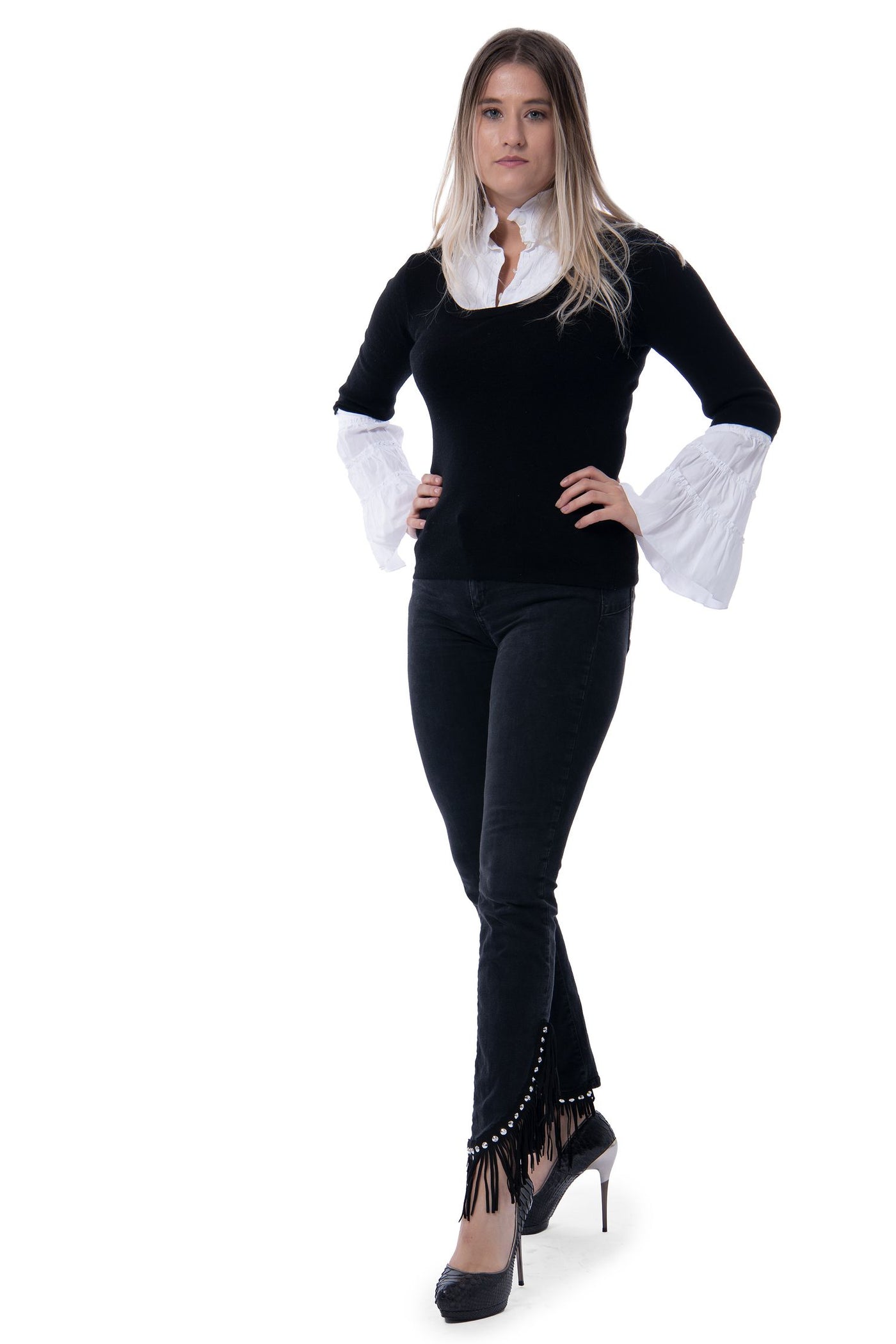 Anne Fontaine jumper with blouse and large bell sleeves