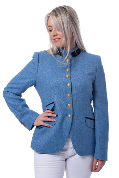 Bariloche blue tailored tweed jacket