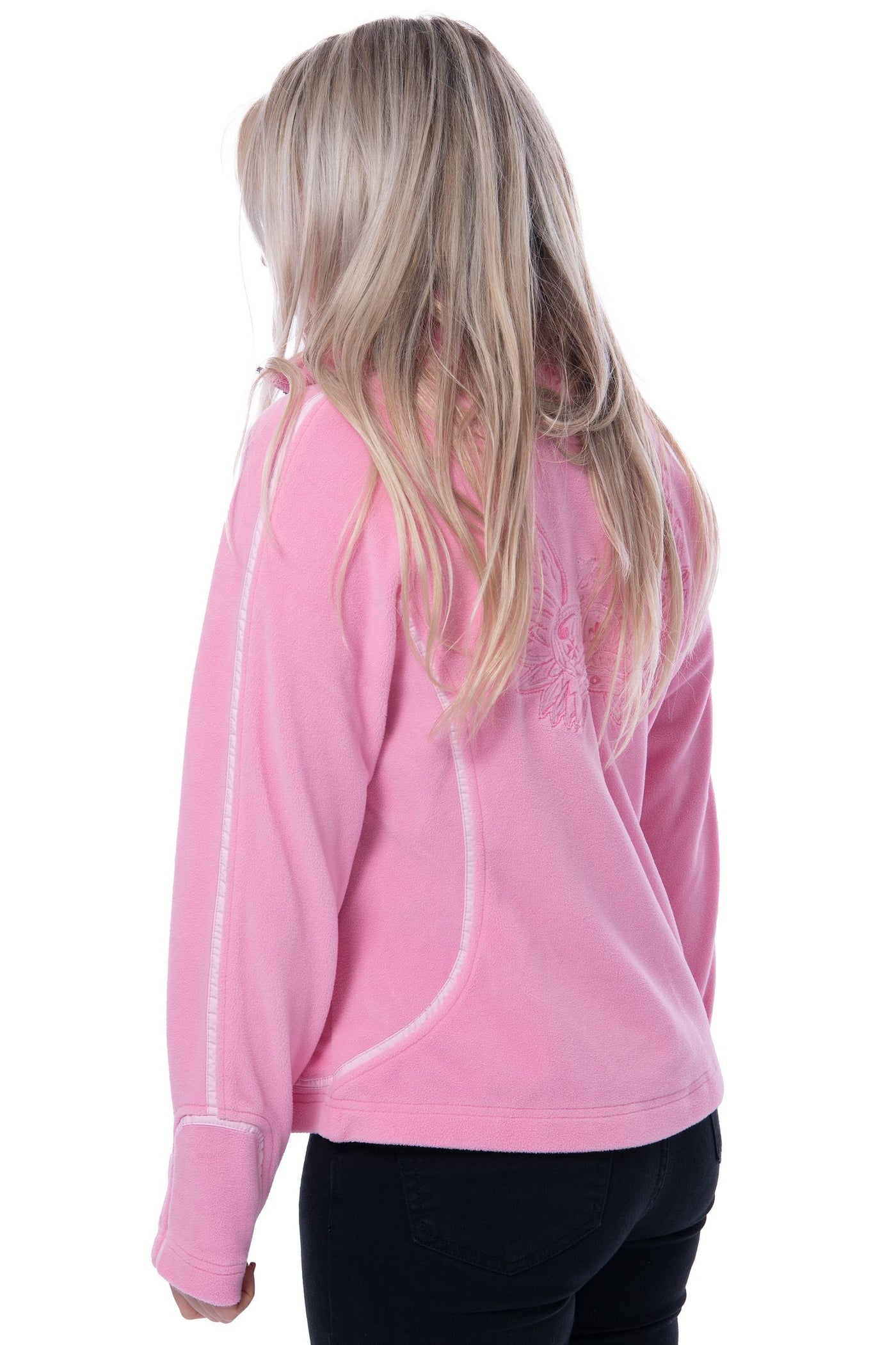 Sportalm pink fleece zip up jumper