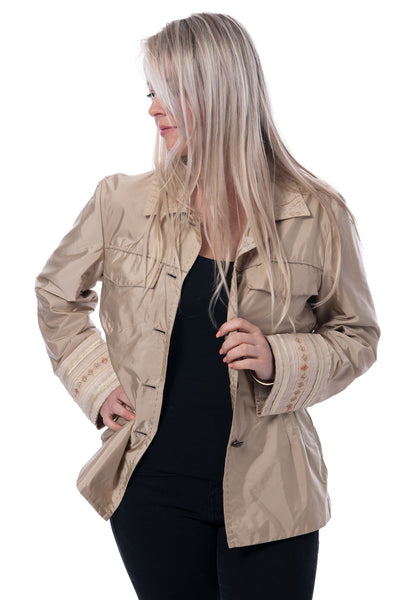 Ermanno Scervino beige jacket with embroidery