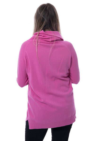 M & S pink roll neck cashmere jumper brand new