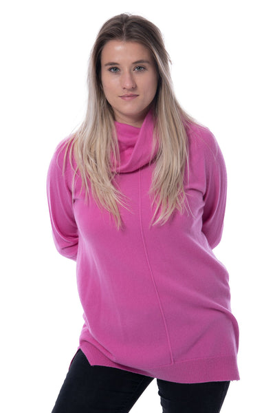 M & S pink roll neck cashmere jumper brand new