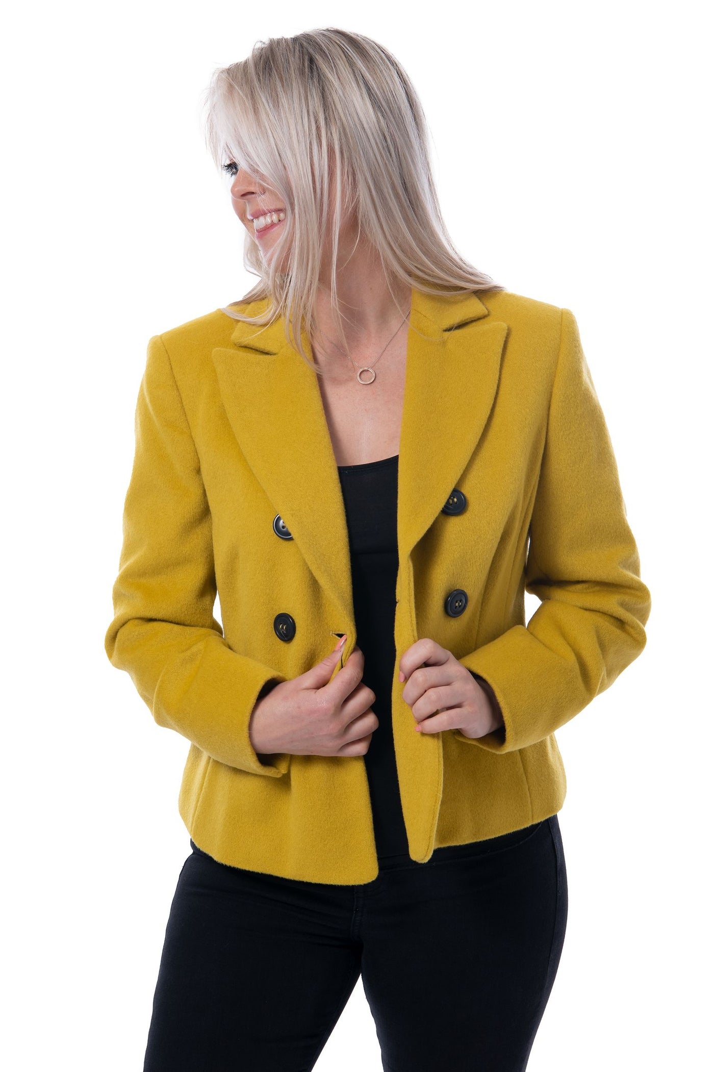 Madeleine yellow / green mohair jacket, brand new