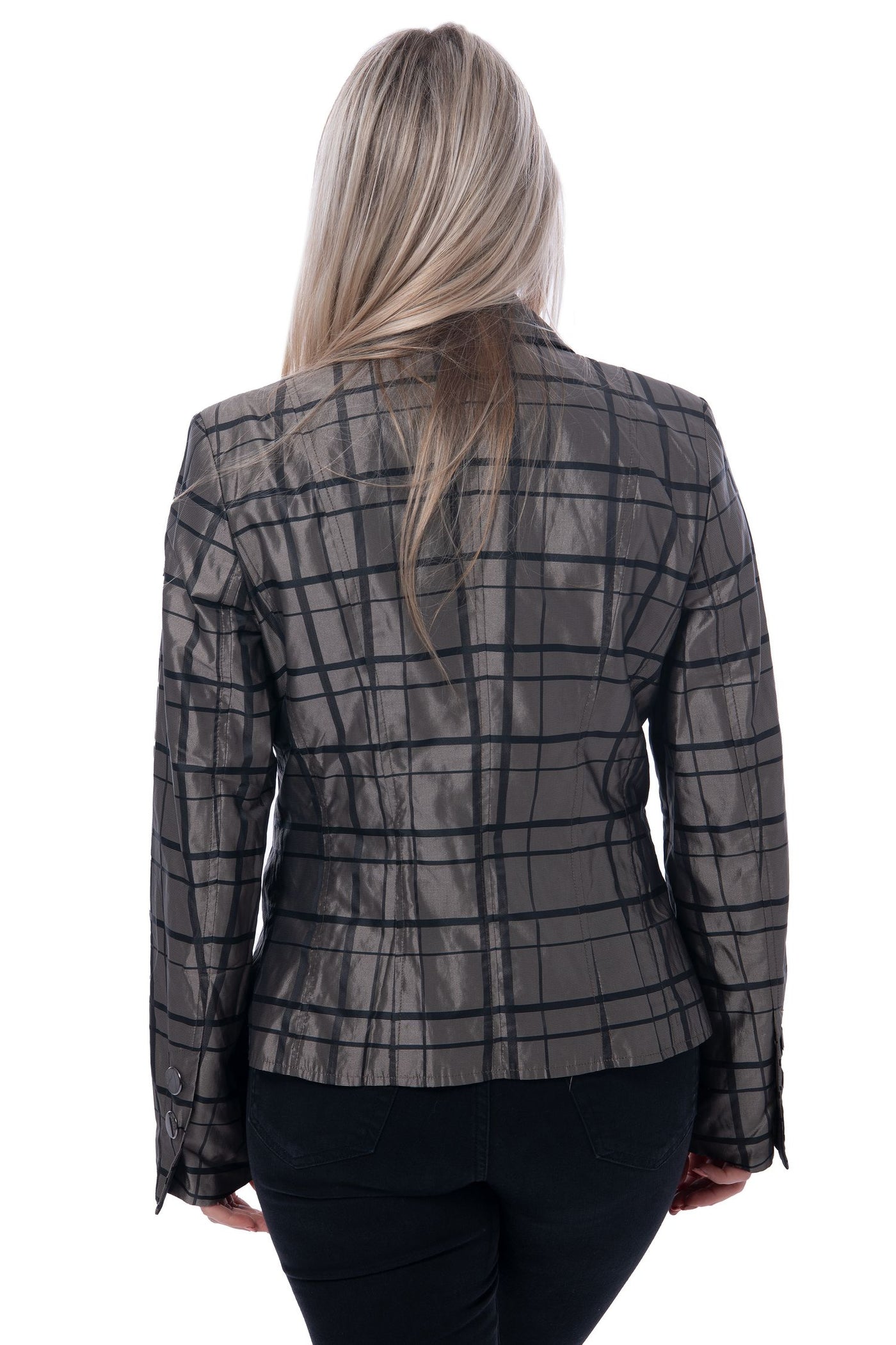 Airfield brown and black chequered jacket