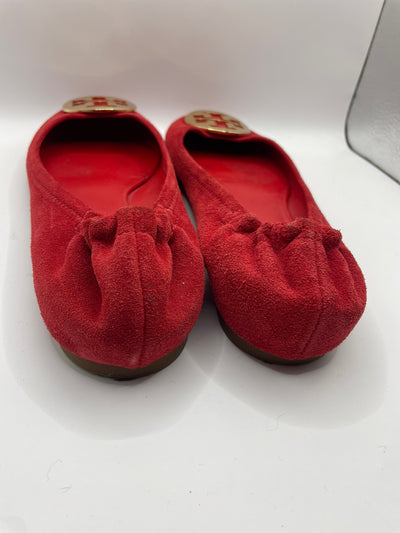 Tory Burch red suede pumps size 39.5